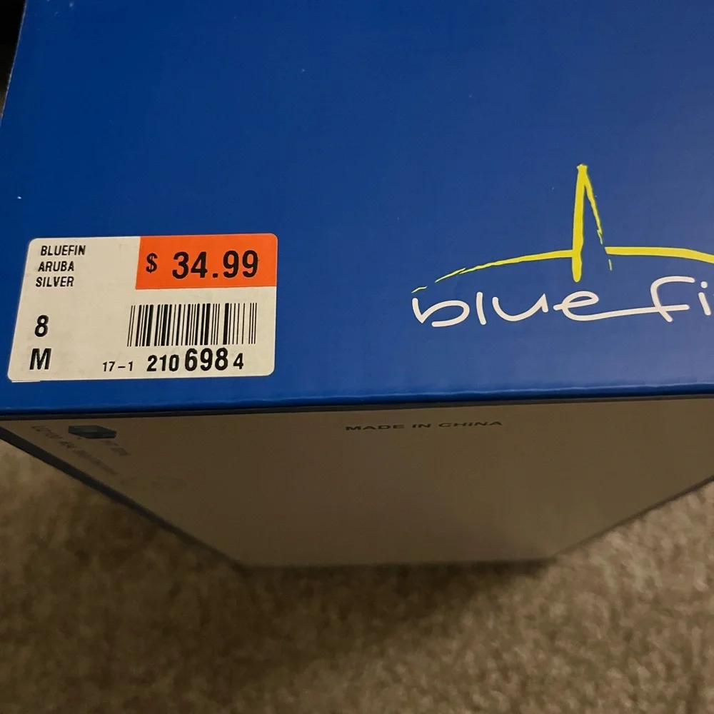 Bluefin Women's Silver and Tan Sandals - Picture 4 of 4